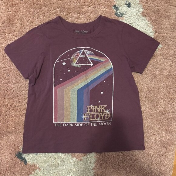 Pink Floyd Tops - Pink Floyd Dark Side of The Moon Size L Purple Short Sleeve TShirt Festival Tee